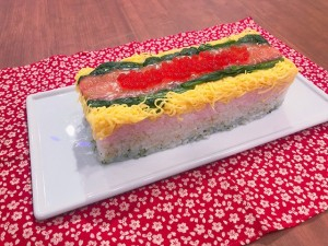 グラデーション押し寿司おいしいお米でおいしい料理 美人食堂のレシピ