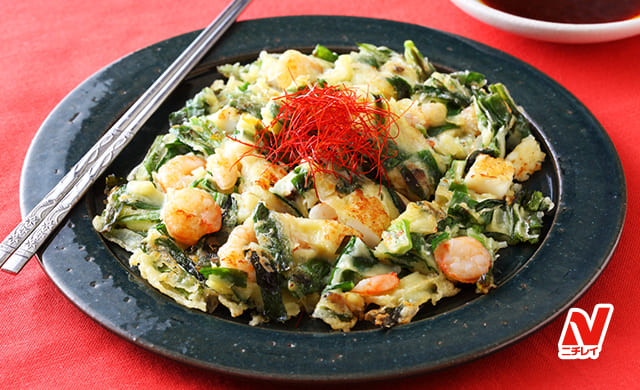 チヂミ粉なしで！簡単チーズチヂミ