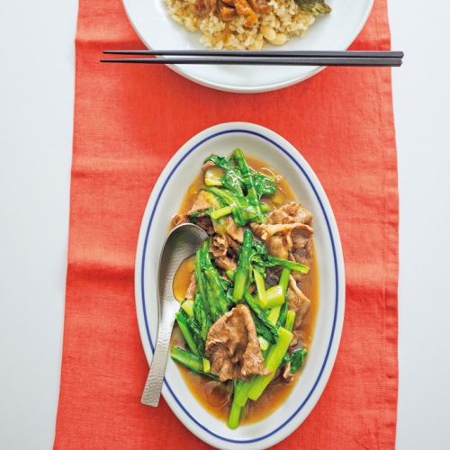 鶏むね肉と小松菜のオイスターソース炒め +3品の献立 - 管理栄養士監修のレシピ検索・献立作成:おいしい健康