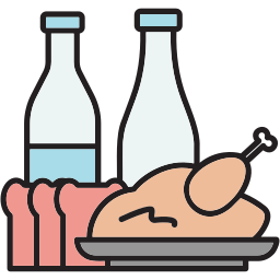 食べ物アイコンマークセットのイラスト素材142164120 毎月1点無料 フリー のストックフォト イメージマート