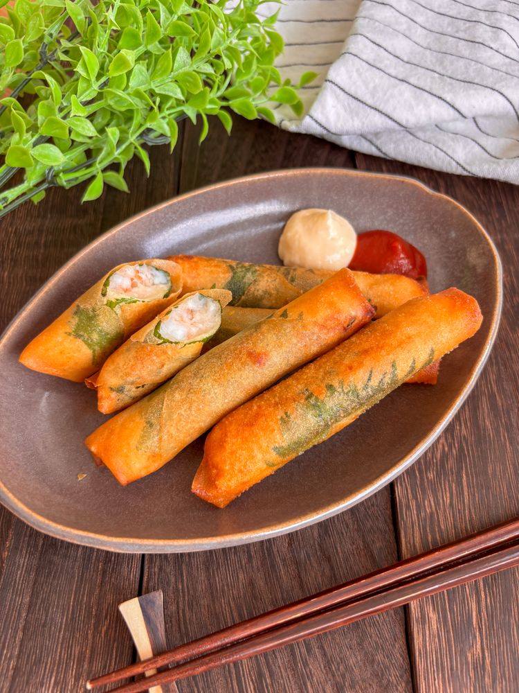 サクサク！海老はんぺんチーズの三角春巻きぎんもく食堂のごはん日記