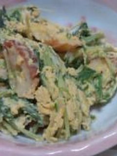 時短簡単♪水菜卵とじ