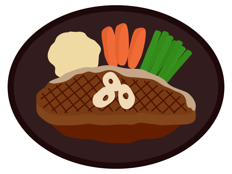 無料イラストサイコロステーキパブリックドメインQ：著作権フリー画像素材集