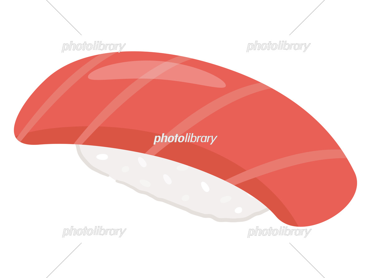 食事☆和食シリーズ☆にぎり寿司☆マグロ：イラスト無料