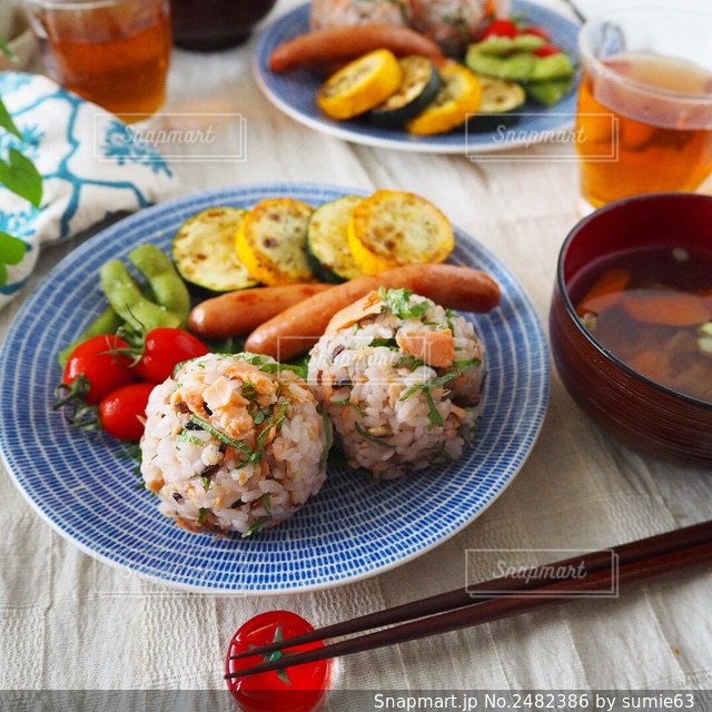 1週間のワンプレート朝ご飯～おにぎりプレート・ピザトーストプレート・鮭おにぎりプレート～マーマレードキッチン♪