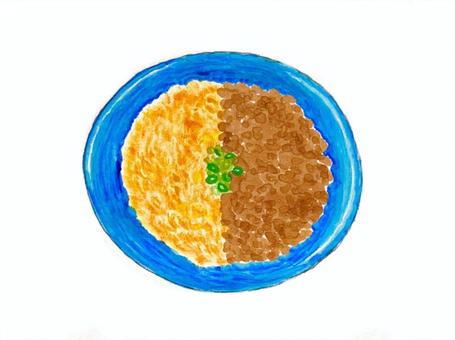 鶏そぼろ丼のイラスト無料のフリー素材 イラストエイト