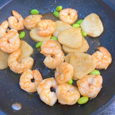 10分で作れる エビと長芋の中華風炒め
