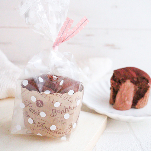 シフォンケーキのバレンタインラッピングガイド