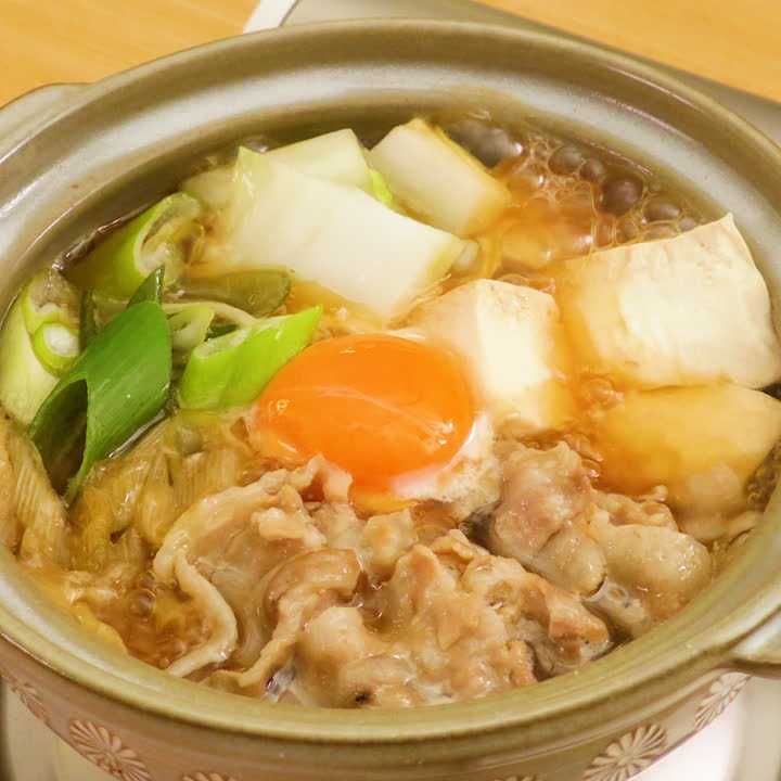 豚肉で♪すき焼き風なべ