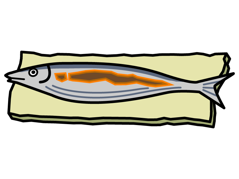 鮭 焼き魚 のイラスト無料のフリー素材 イラストエイト