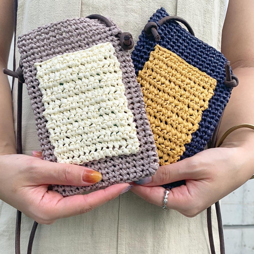 かぎ編み スマホケース 編み図TikTok