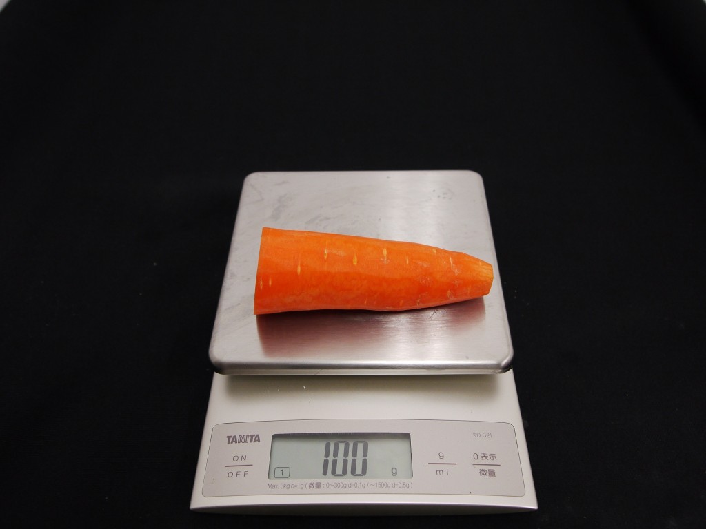 にんじんのカロリー グラムのわかる写真館簡単！栄養andカロリー計算