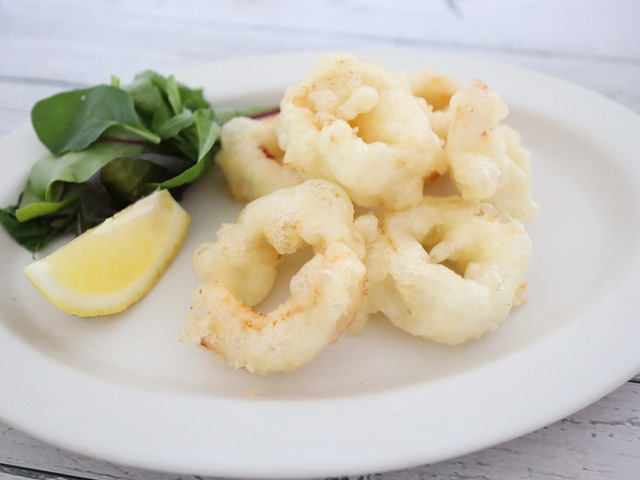 ズッキーニとシーフードのフリット