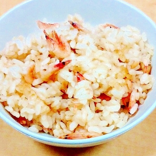 3合炊き炊飯器で！ 桜えびと油揚げの生姜炊き込みご飯
