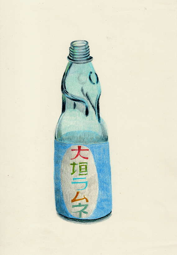 夏にぴったり!ラムネの描き方 水彩とペンの可愛いイラスト How to draw Ramune soda