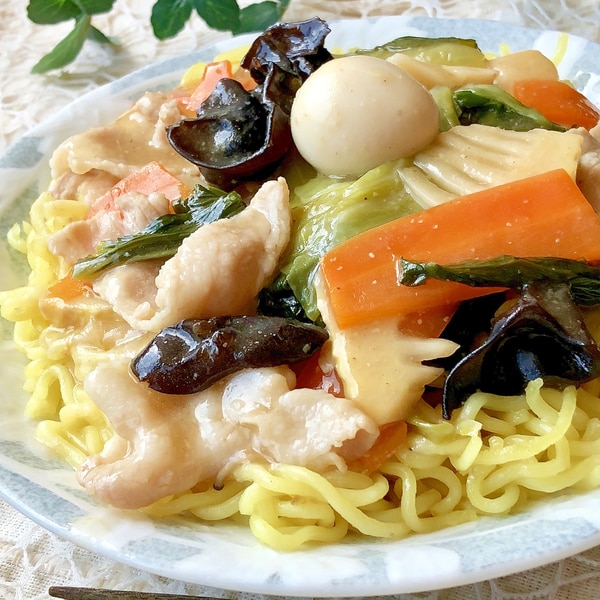 簡単ネギ塩あんかけ焼きそばの作り方