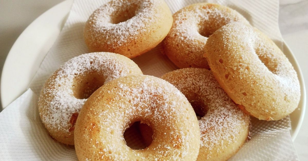 ベーキングパウダーなしの米粉焼きドーナツTikTok