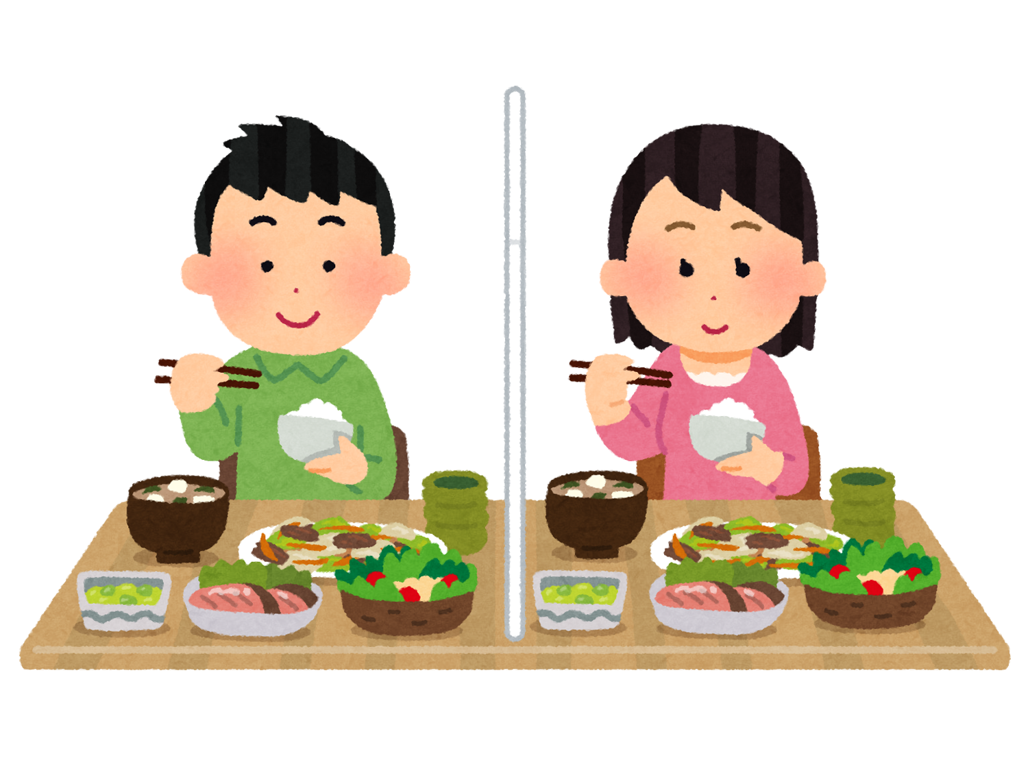 食事 朝食・和食 のイラスト – かわいいフリーイラスト素材 - イラストたうん