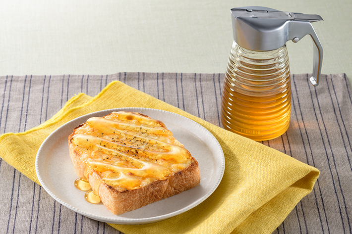 低脂質レシピ はちみつカッテージチーズトーストたべレシピ