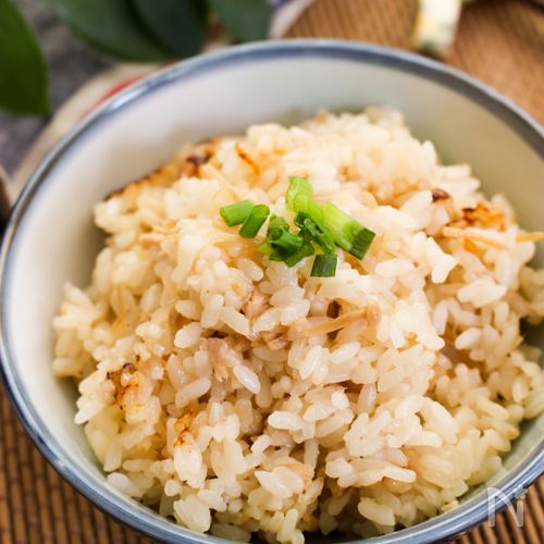 手作りなめたけのぶっかけごはん