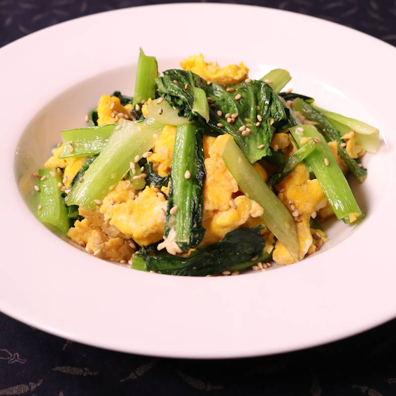 ちくわと小松菜と豆腐の卵とじ - レシピ集一正蒲鉾株式会社