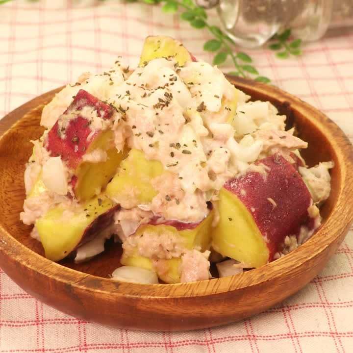 お弁当に さつまいものマッシュサラダ