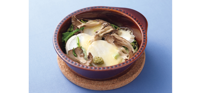 じゃがいもと舞茸のチーズマヨ焼き