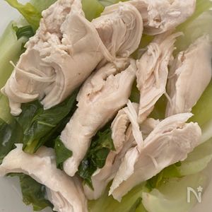 鮭とチンゲン菜のマヨポン酢炒め