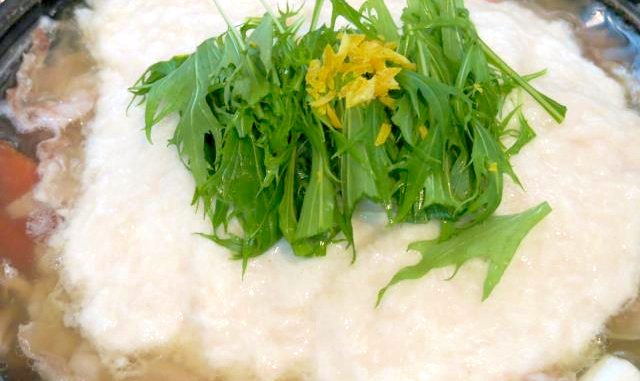 豚バラと豆腐の雪見鍋