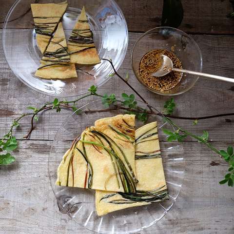 野蒜を頂きました。調布で料理教室をお探しなら「K'sk.」へ