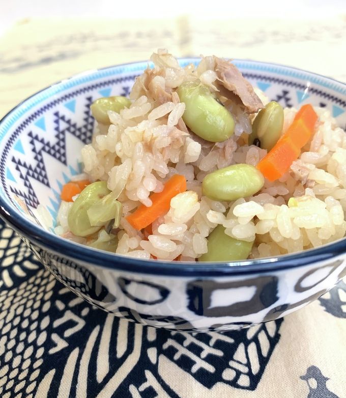 包丁いらず！ツナと枝豆とコーンの炊き込みご飯のレシピ・作り方Happy Recipe ヤマサ醤油のレシピサイト