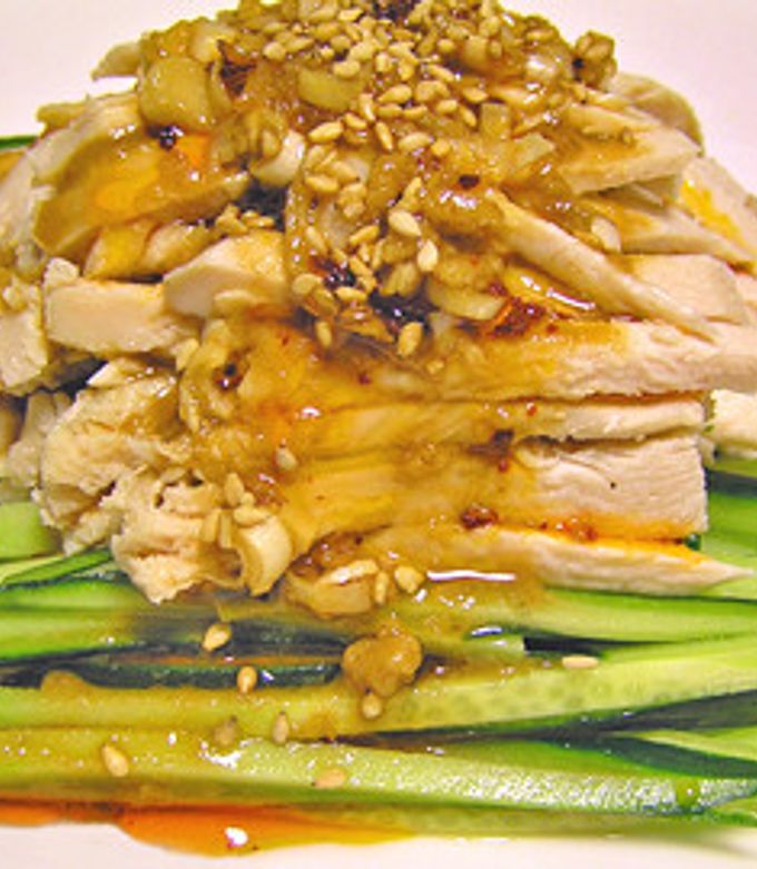 食物繊維1人分3.1g♪ キムチだれのバンバンジ