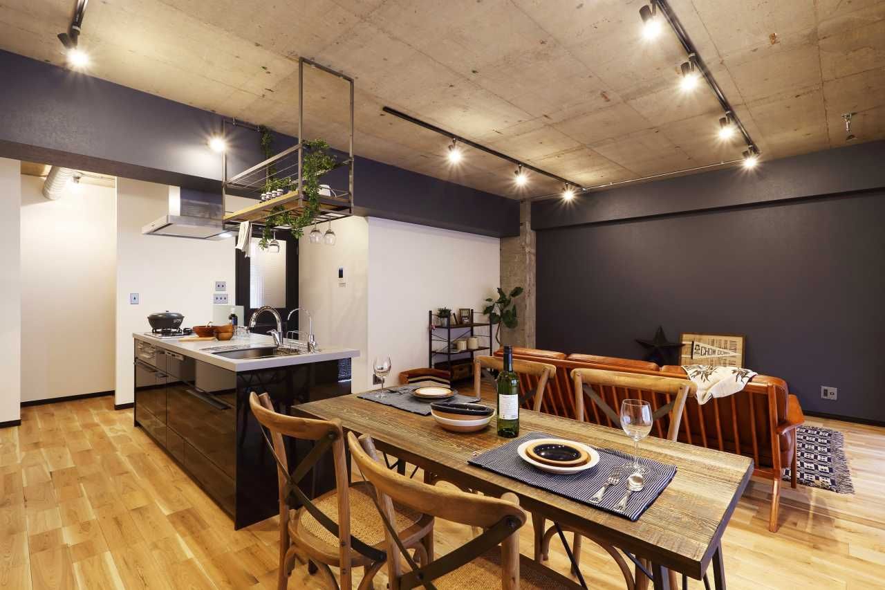 かっこいい系インダストリアルキッチンフルリノベーションしたこだわりの台所台所図鑑