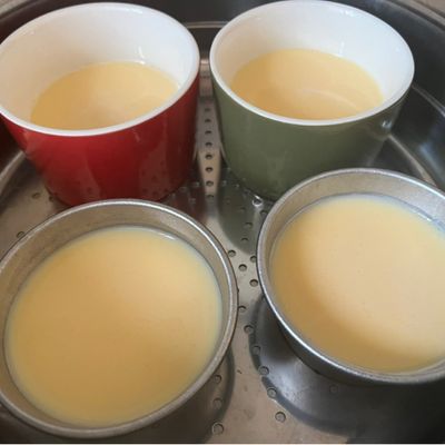 蒸し器で作る簡単カスタードプリン