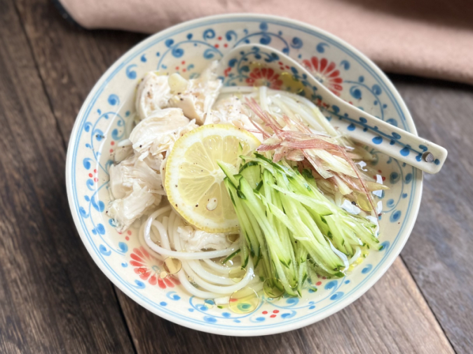 鶏ささみにゅうめん
