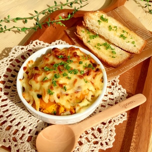 ☆ダッチオーブン☆で簡単すぎるかぼちゃグラタン☆