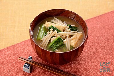 小松菜としめじ・豆腐の味噌汁＊ レシピ・作り方 by ぶるぶるらぶ - 楽天レシピ