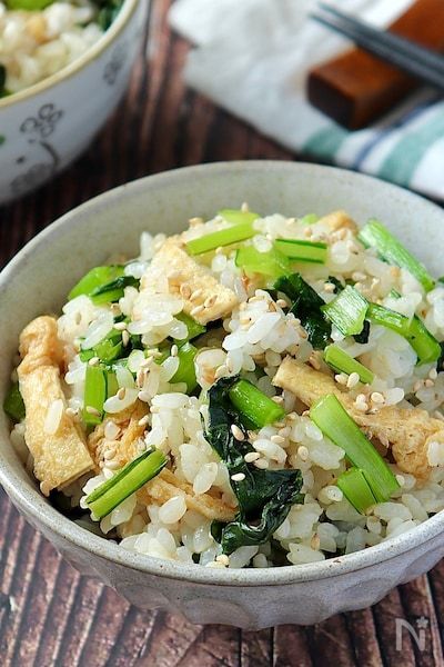 小松菜の炊き込みご飯