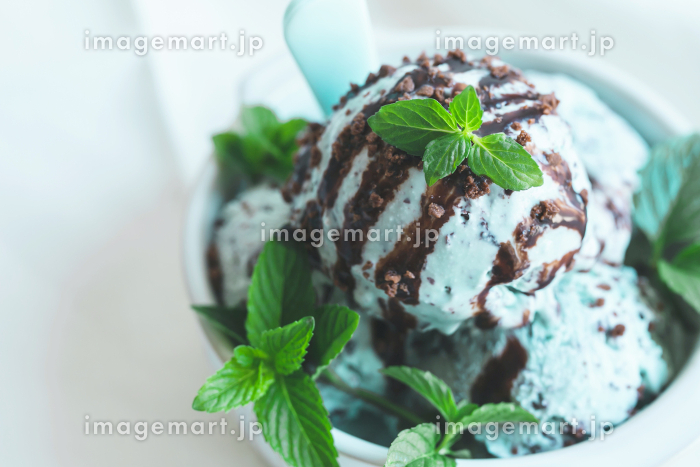 チョコミントアイスの写真素材写真素材なら「写真AC」無料 フリー ダウンロードOK