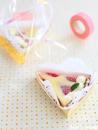 バスクチーズケーキ カット ラッピングラッピング富澤商店