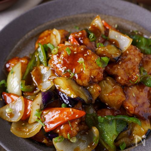 鶏むね肉とレンコンの黒酢ダレ炒め - YouTube