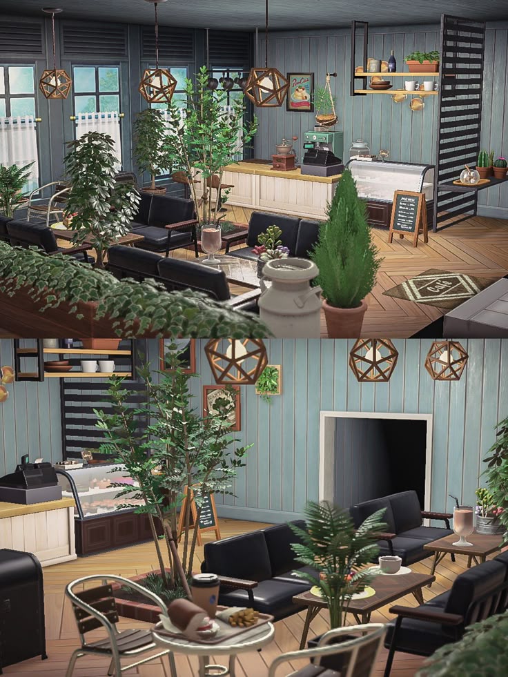 ハピパラ カジュアルな レストランづくり 飲食スペースと調理場 ハッピーホームパラダイスあつ森部屋レイアウトタクミライフ