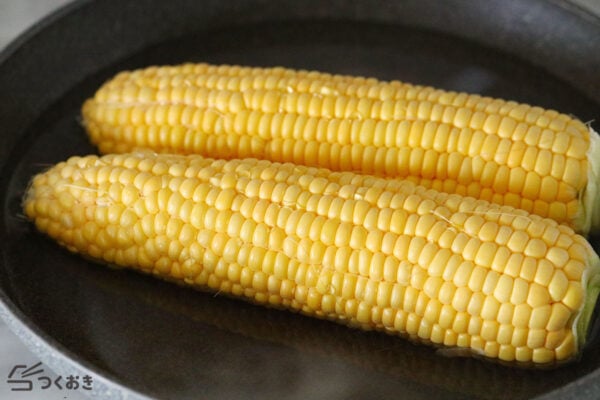 とうもろこしはフライパンで茹でるのが正解でした!加熱1時間後、〇〇茹でと比較したらねROOMIE ルーミー