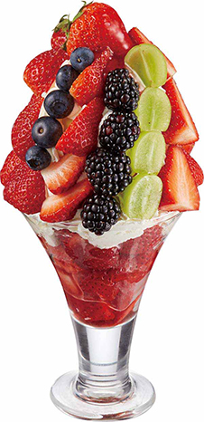 夜パフェ専門店 Parfaiteria beL新宿三丁目 ⁡⁡ 只今のパフェは、 左上から時計回りで、 ⁡ 『あんのこと 』 ⁡ 『 アンスリウム〜飾らないメロン〜 』 ⁡ 『 アメリカンチェリーとピスタチオ 』 ⁡ 『 紫陽花 -leon blue