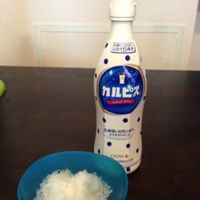 フルーチェクリームとカルピス®のかき氷
