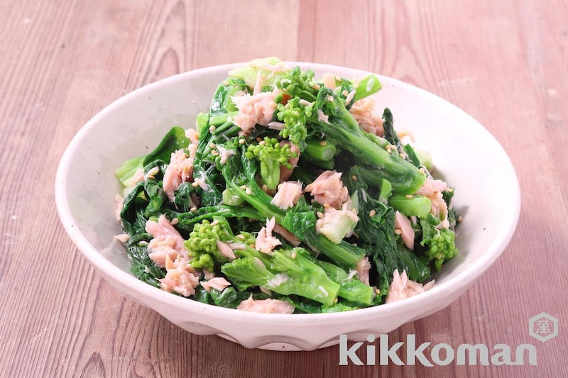 菜の花と卵のツナマヨ和え