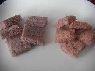 冷凍スポンジと、紫芋フレークを使用した、お菓子作りが初めての方も作りやすい紫芋のモンブランケーキ！✨ 華やかな紫色のモンブランはハロウィンパーティーの主役にぴったり♪🎃○レシピ：紫芋のモンブランケーキ https:tomiz.com recipe pro detail 4246J