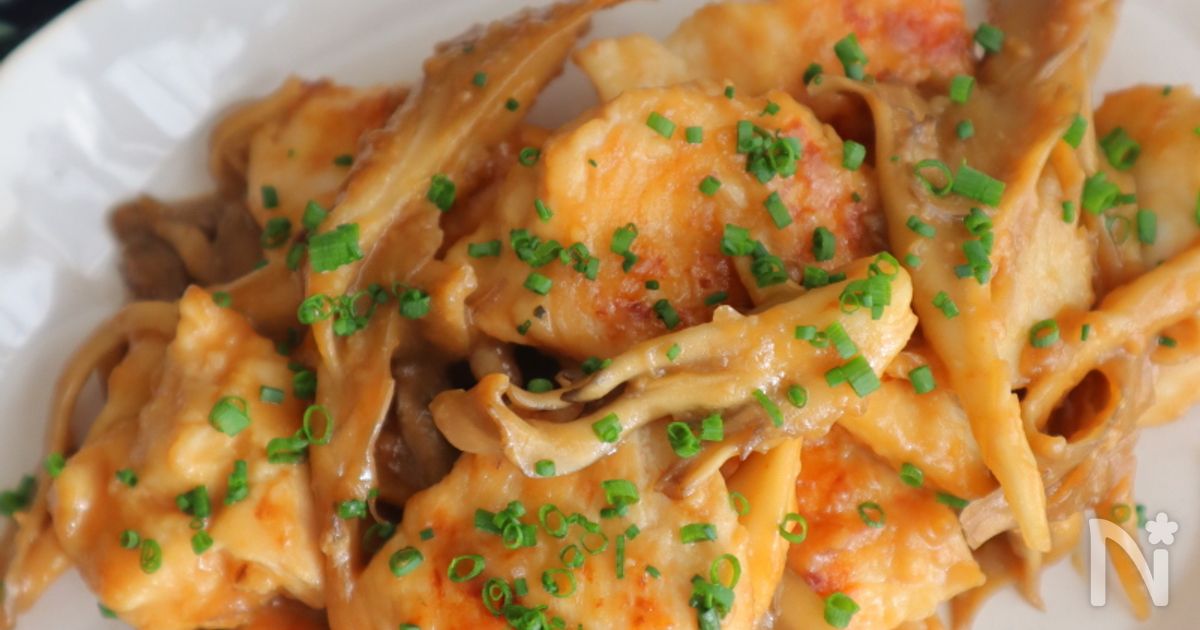 レシピ 鶏むね肉と舞茸のマヨポン炒め - しにゃごはん blog