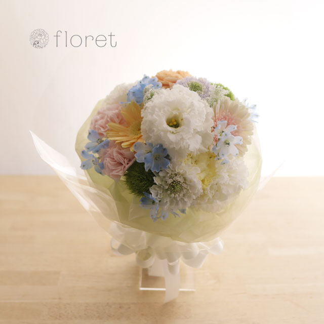 パステルピンクのアレンジメントフラワーショップ Bremen Flower Japan