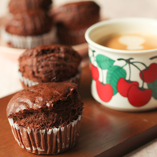 米粉のココアチョコチップ蒸しパン